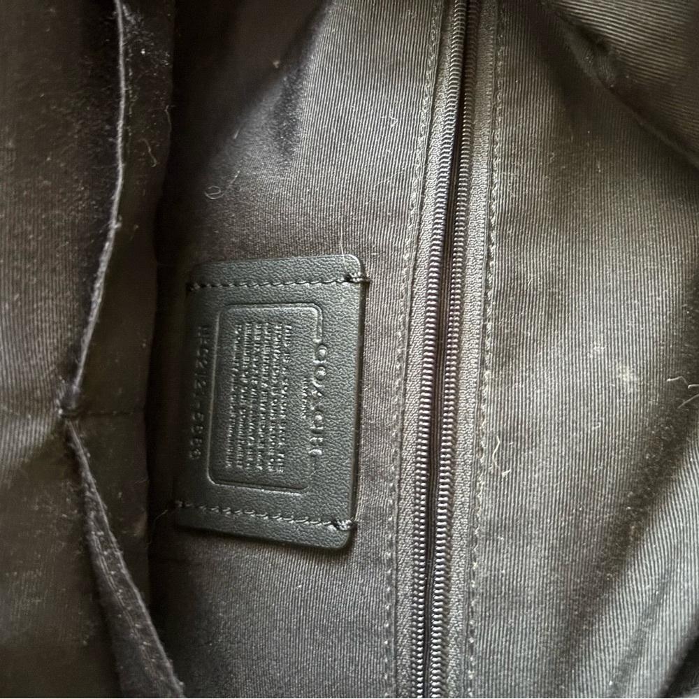 Coach Black Pebbled Leather Backpack with Dome Shape - Picture 7 of 11